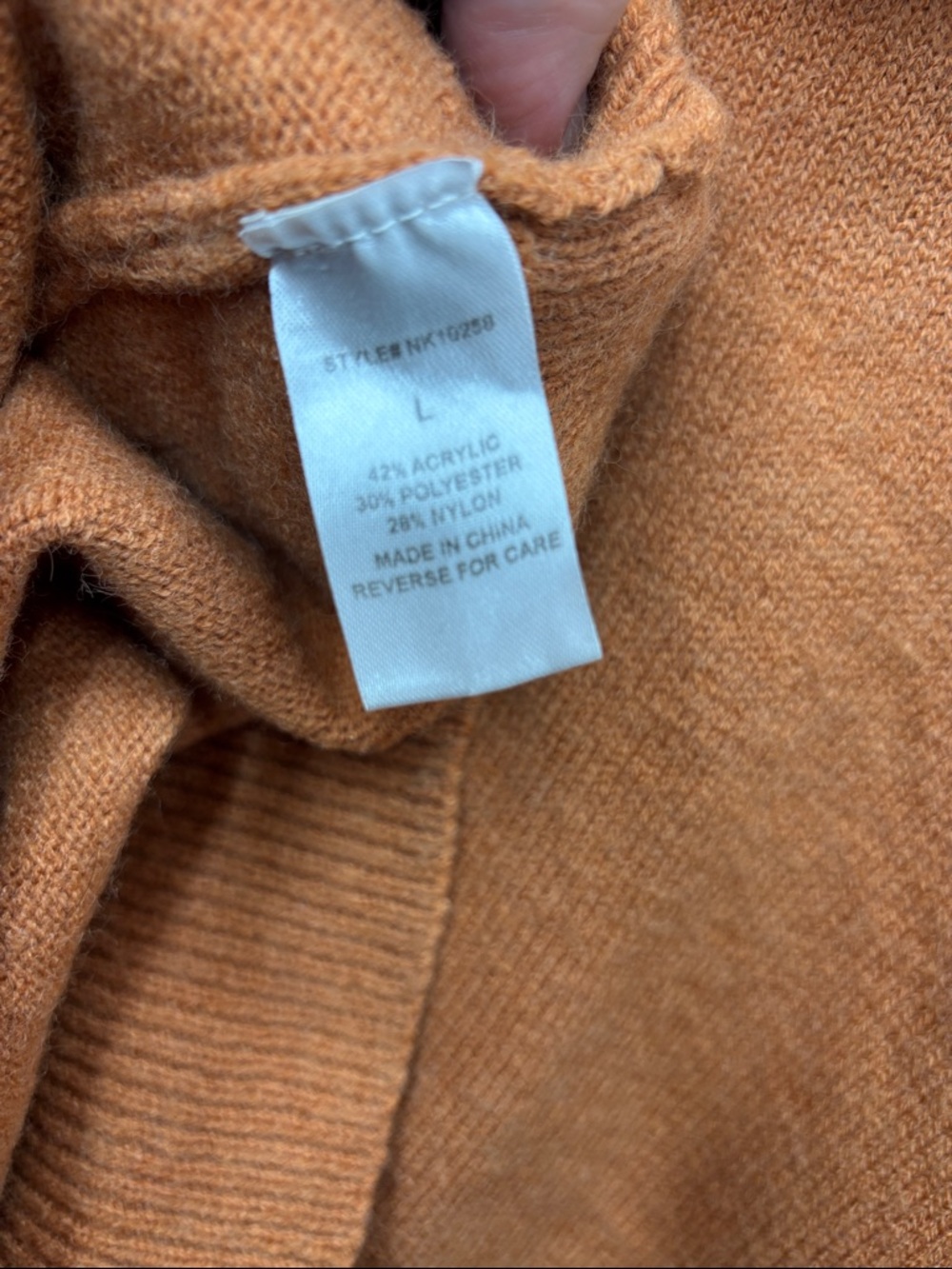 Stitch and Knot | Ruffled Collar Rust Knit Sweater - Women's large - Picture 6 of 6